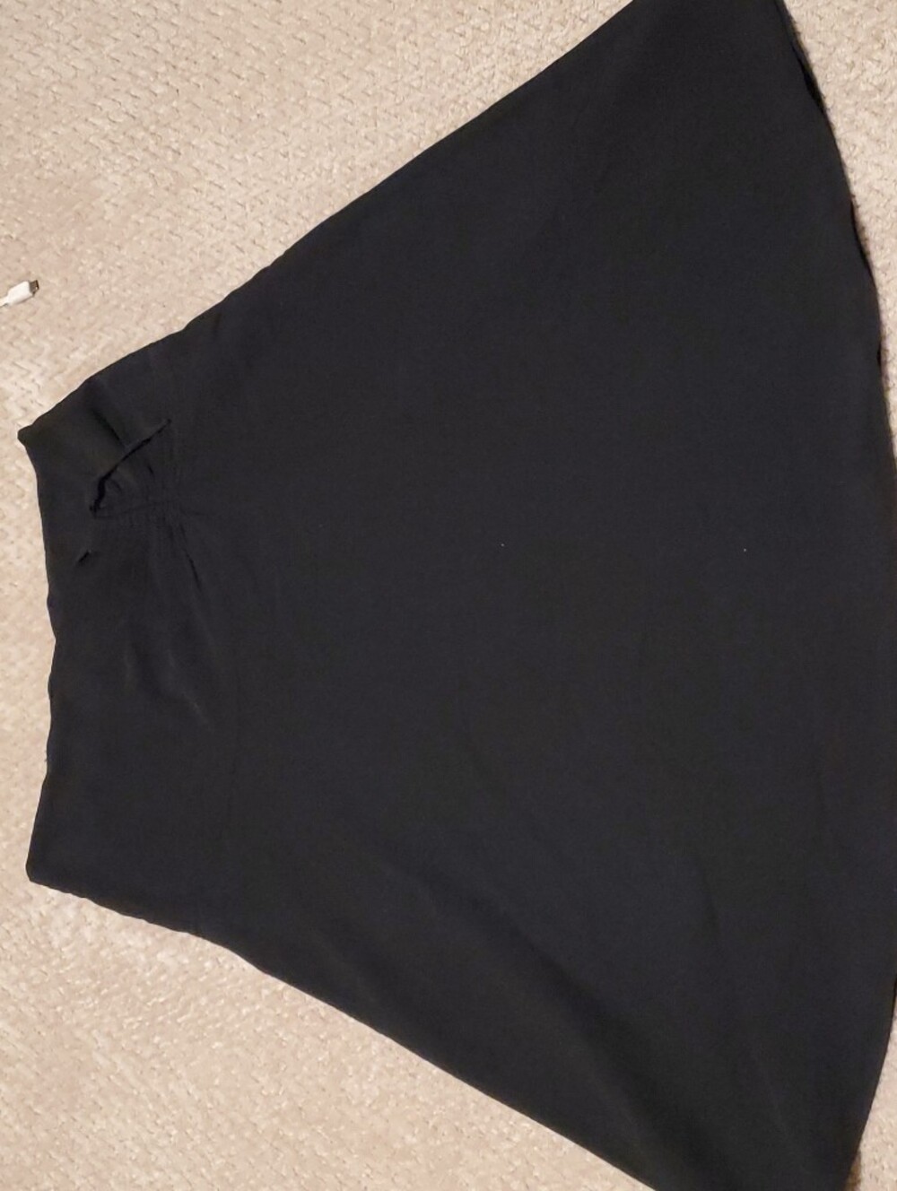 Classic Black A-Line Skirt with Side Accent